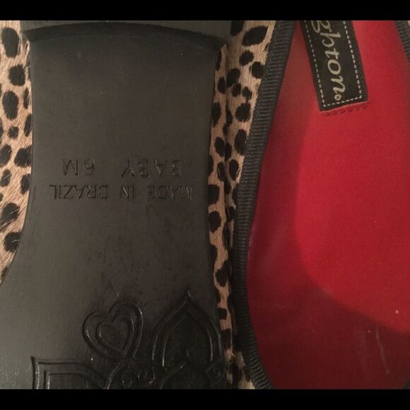 BRIGHTON "BABY" Leather Cap Toe Calf Hair Animal - Picture 7 of 9